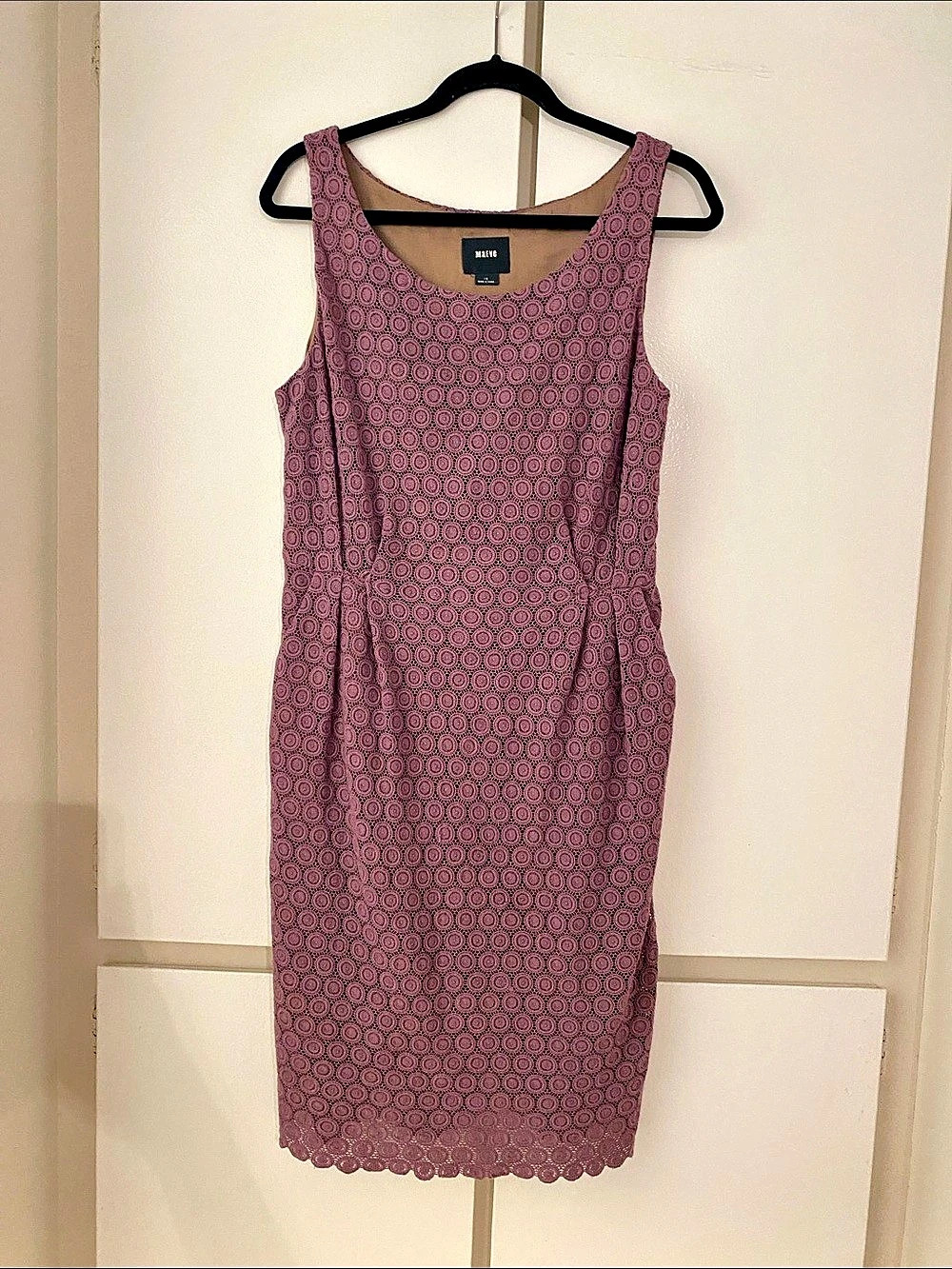 Maeve Lace Midi Dress in Purple Size 10 Like New
